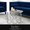 Nicole Miller Sikara Round Modern Coffee Table- Durable Clear-Glass Top-Elegant Frame Design-By